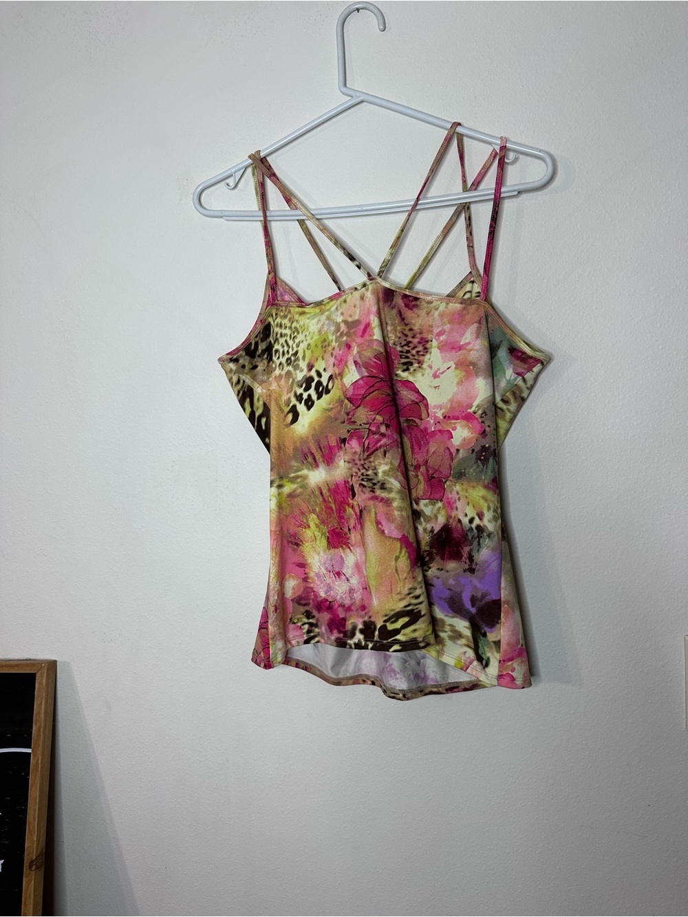 Boston Proper Pink Multi Floral & Animal Print Strappy Tank - Picture 5 of 5
